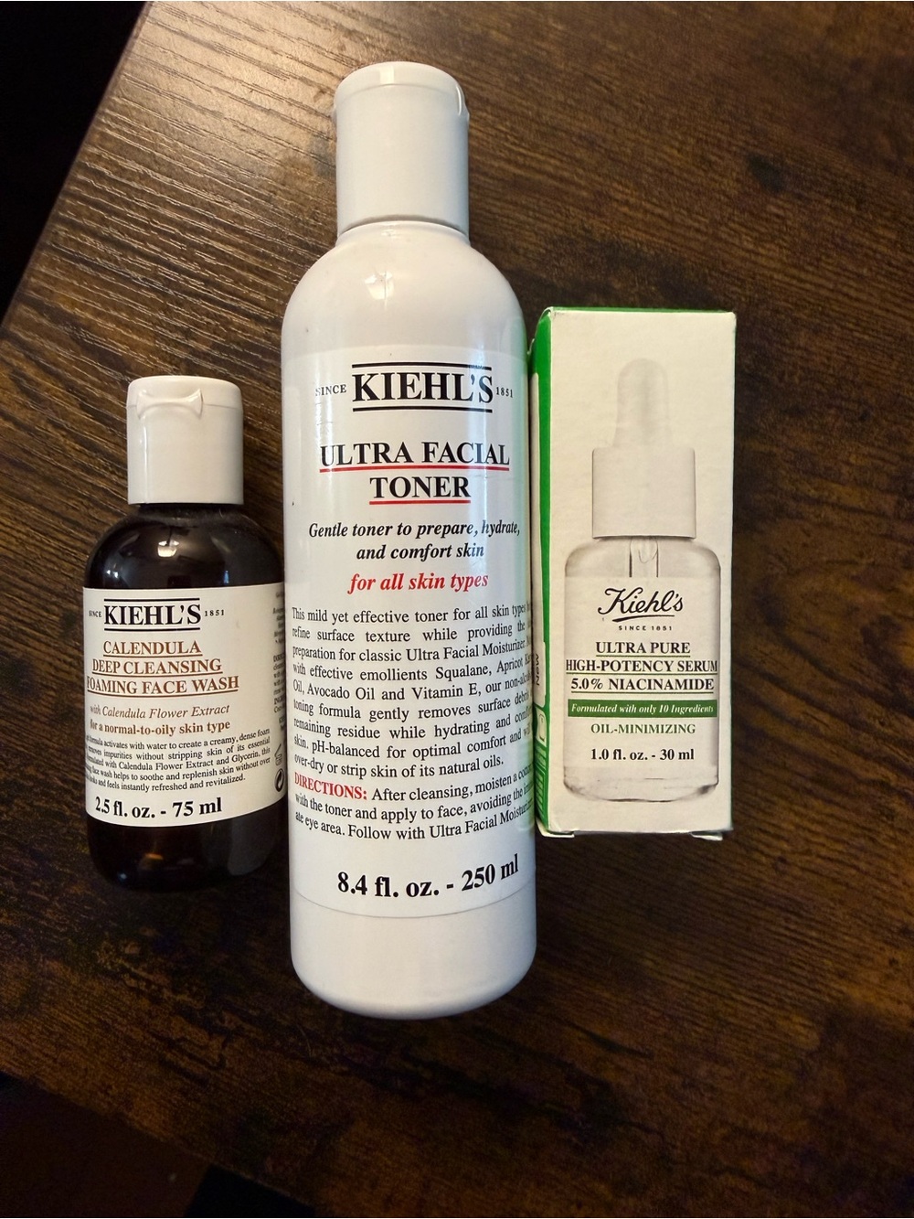 Kiehl's Ultra Facial Toner & Skincare Trio - all sealed and new